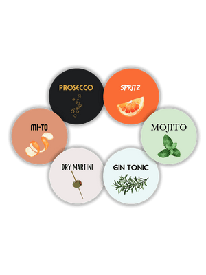 set sottobicchieri cocktail