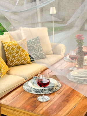 Sottopiatto floreale francese mise en place - set