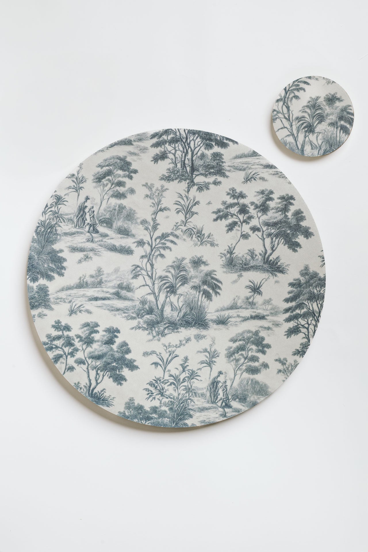 Set 4 sottopiatti + Set 4 sottobicchieri floreali - Francese