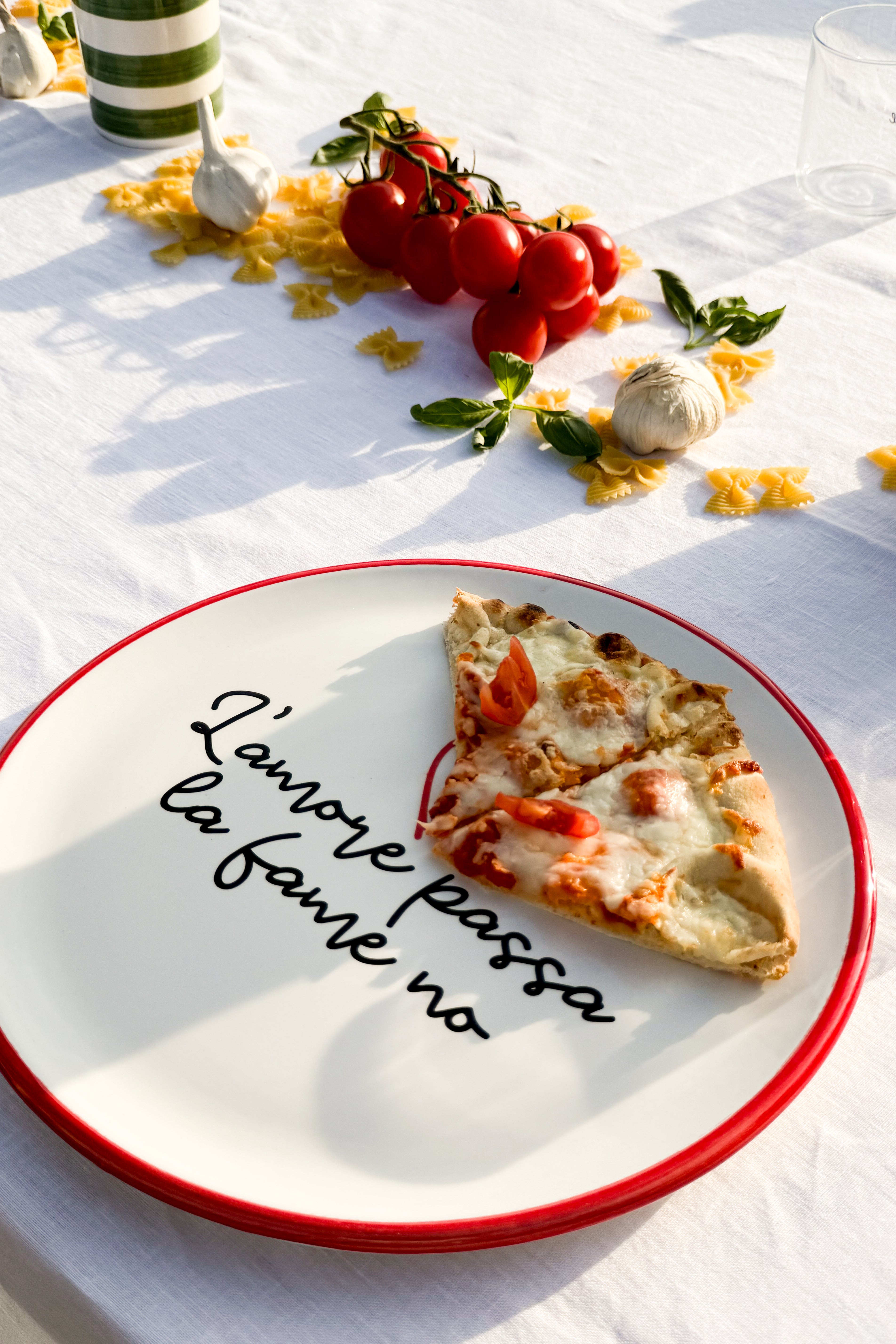 Piatto Pizza L'Amore Passa la Fame No
