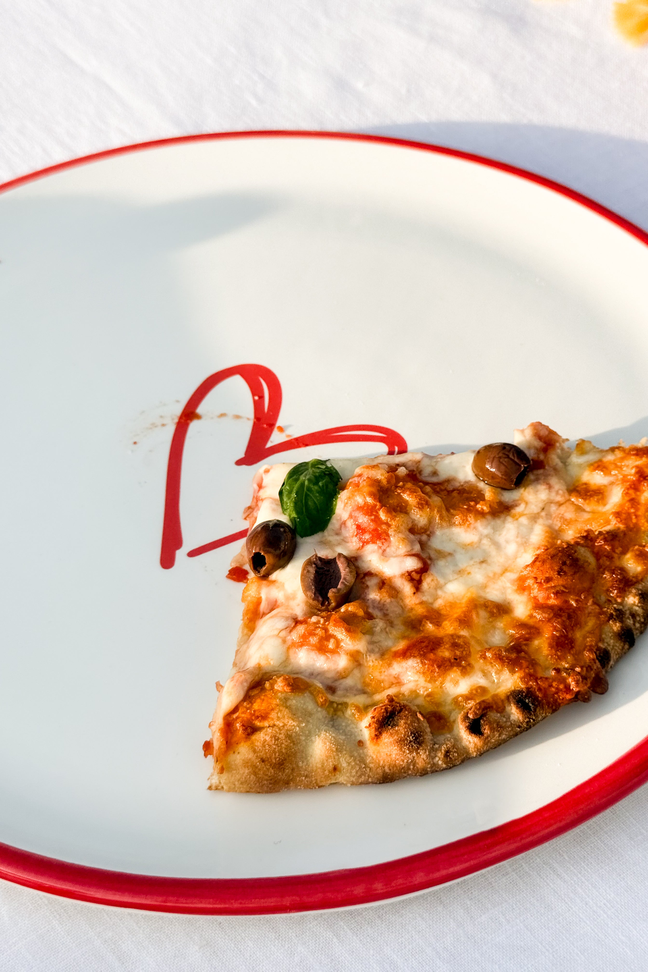 Piatto Pizza Cuore Rosso