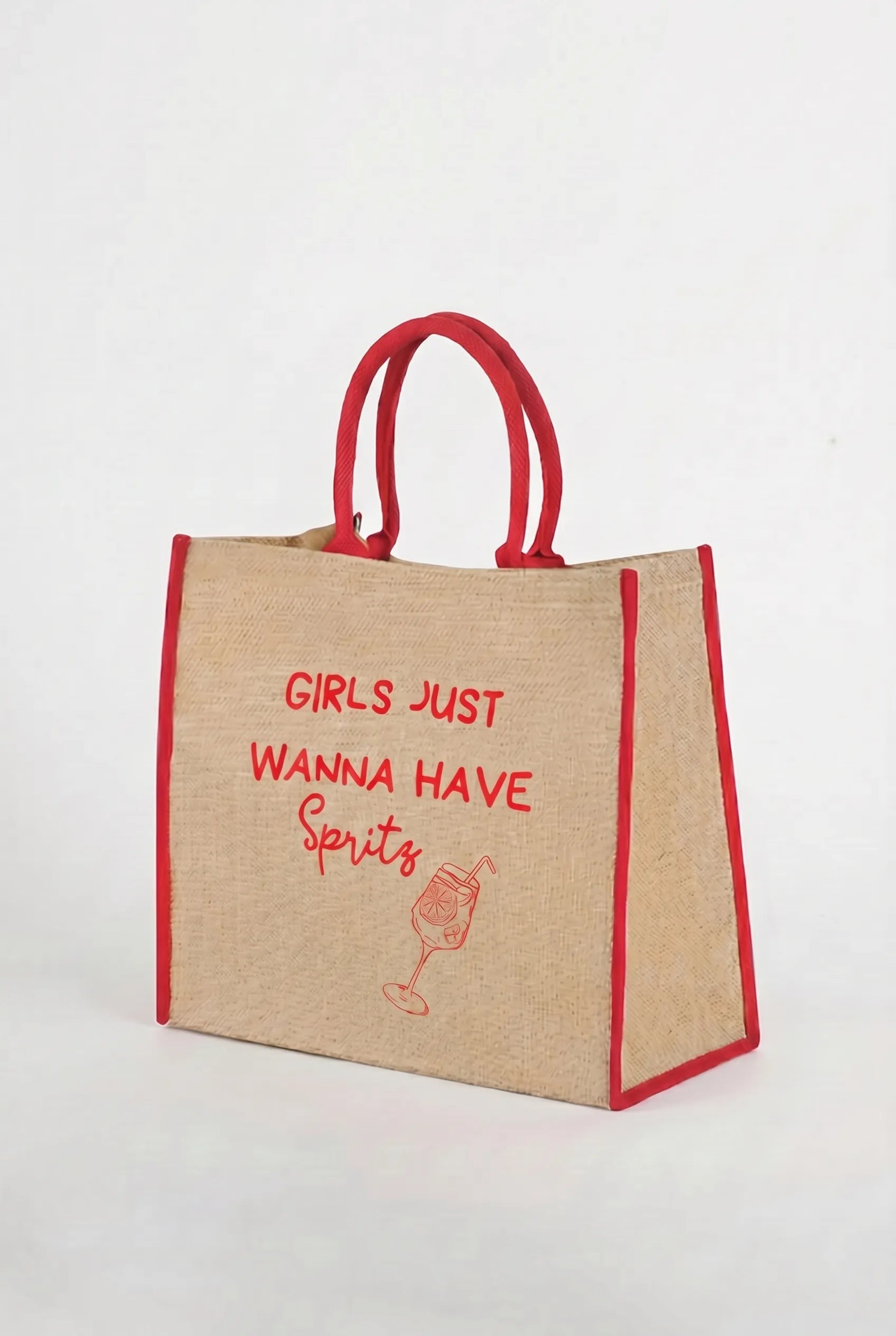 Borsa in Juta Rossa - Girls Just Wanna Have Spritz