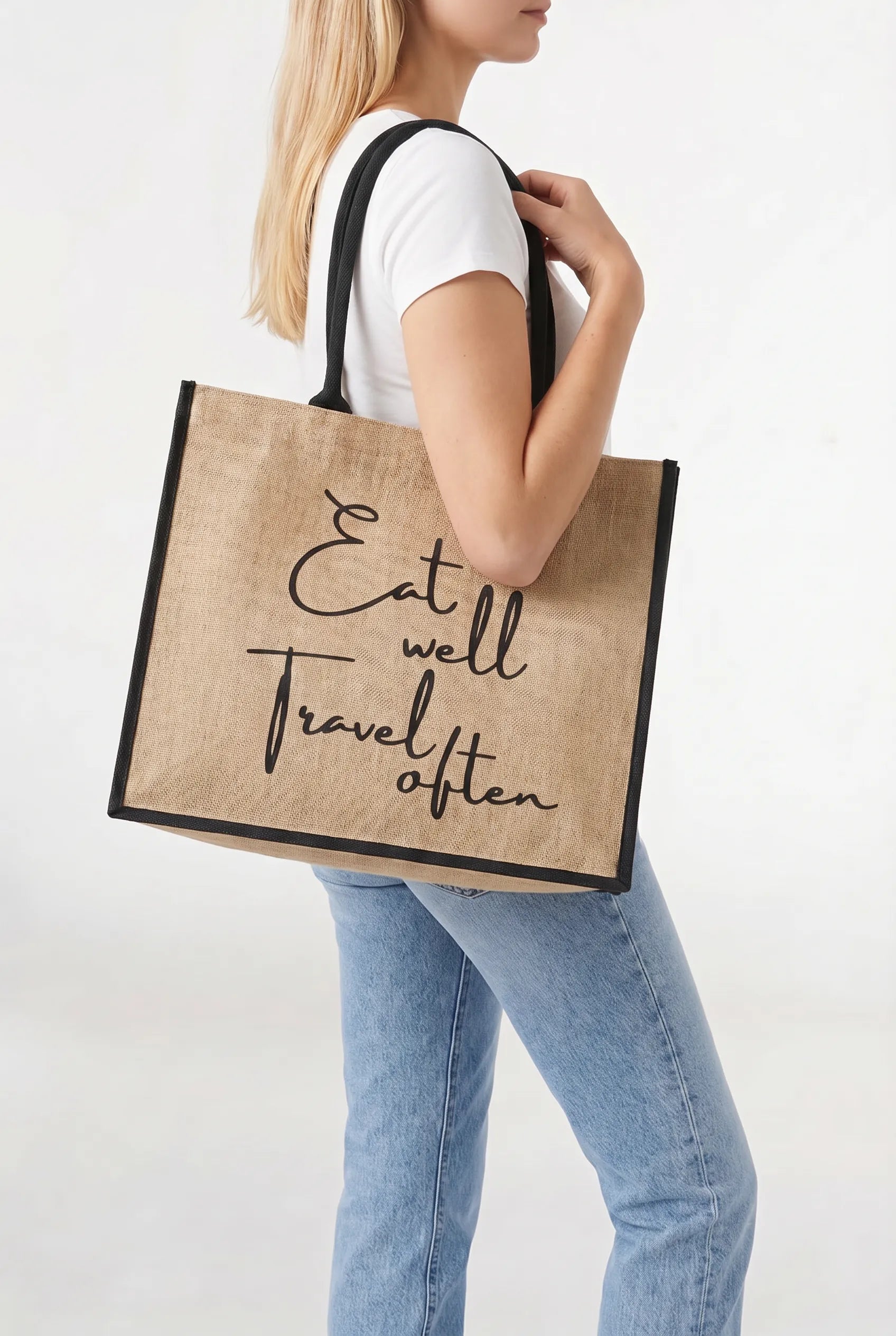 Borsa in Juta Nera - Eat Well Travel Often