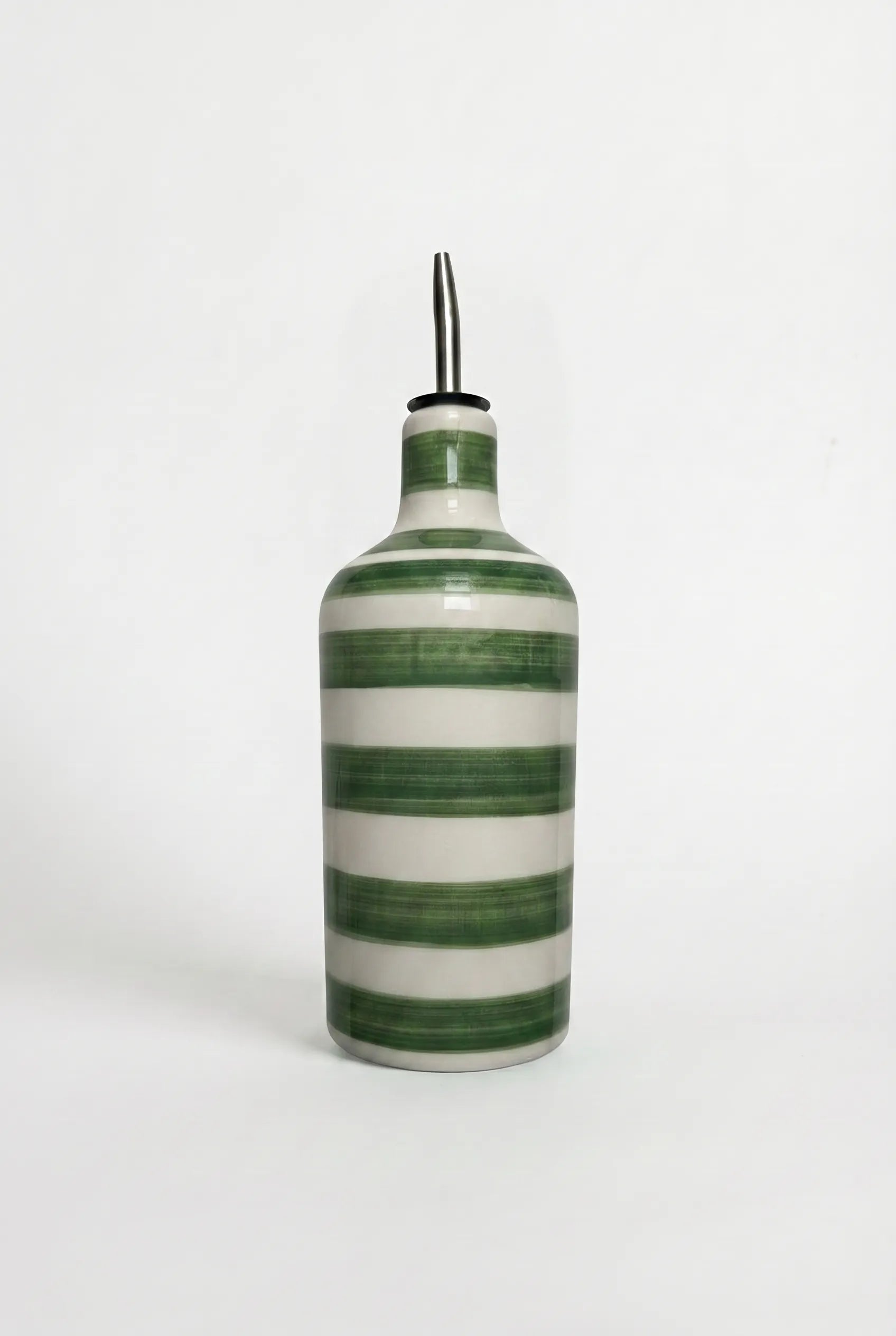 Oliera in Ceramica Righe Verdi - Slow Living, la Tavola in Stile Dolce Vita
