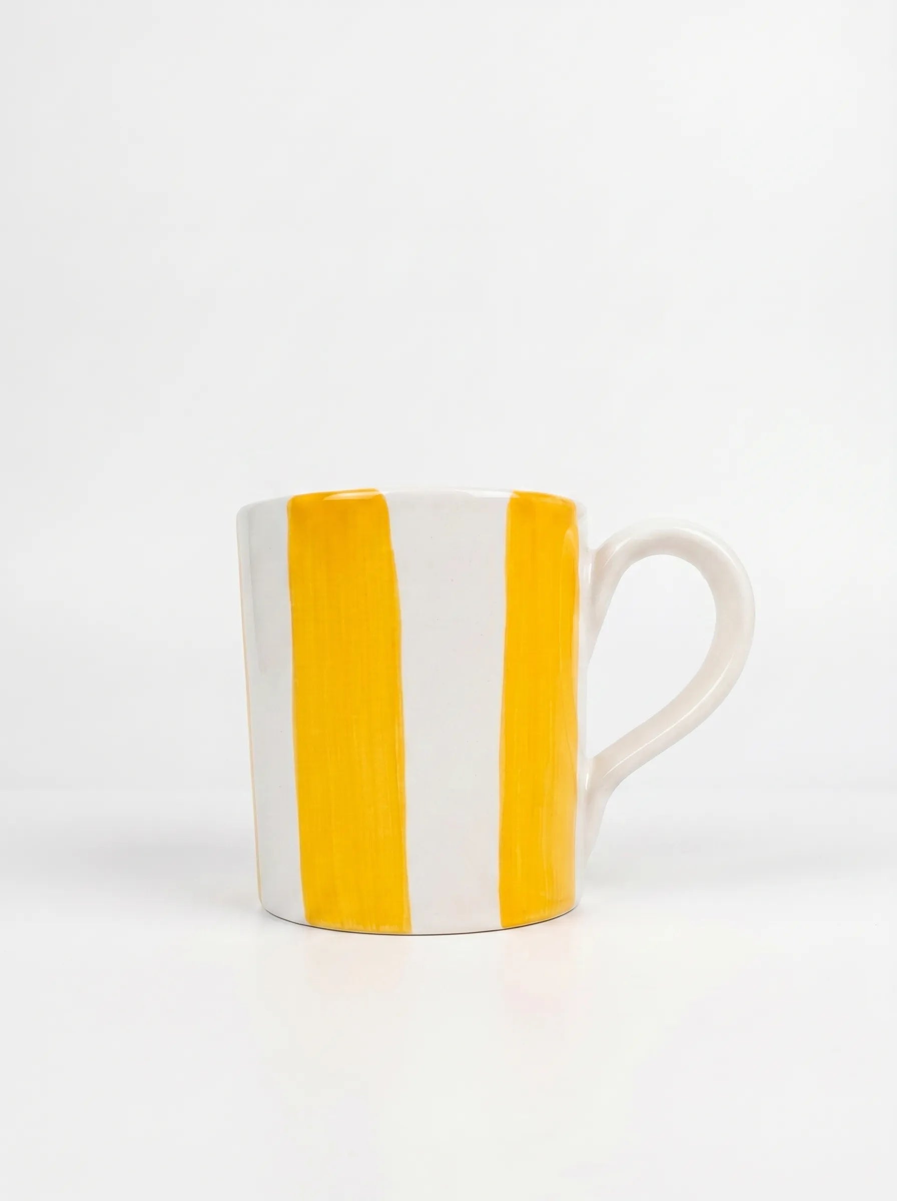 Tazza Mug in Ceramica Righe Gialle - Slow Living, la Tavola in Stile Dolce Vita