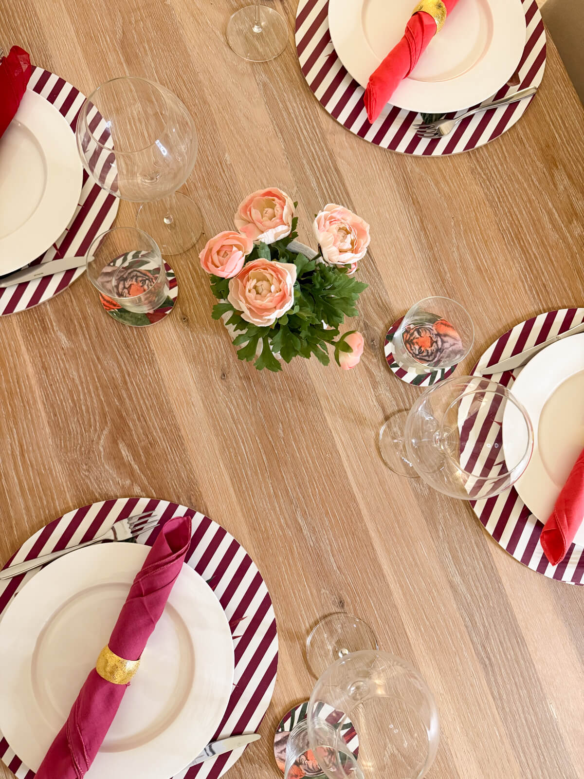 Set sottopiatti + sottobicchieri - Tigre