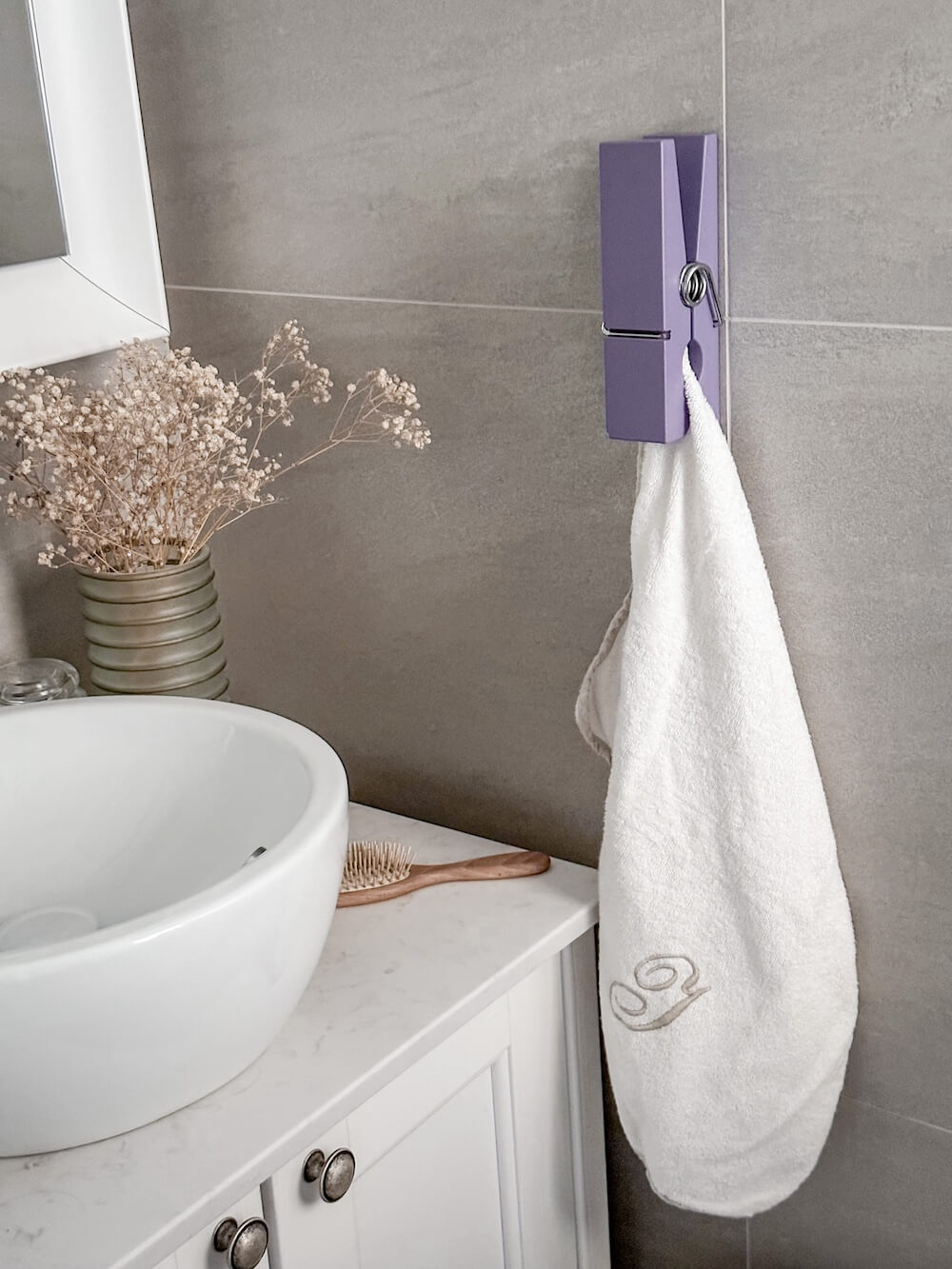 Maxi molletta grande viola appendino