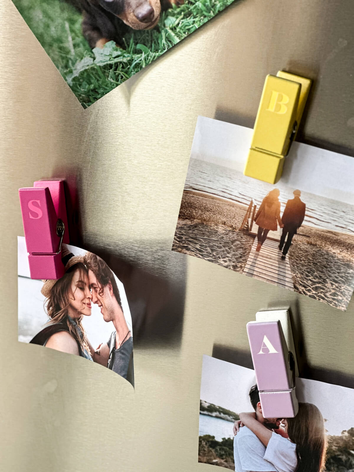 miniclip mollette decorate portafoto magnetico