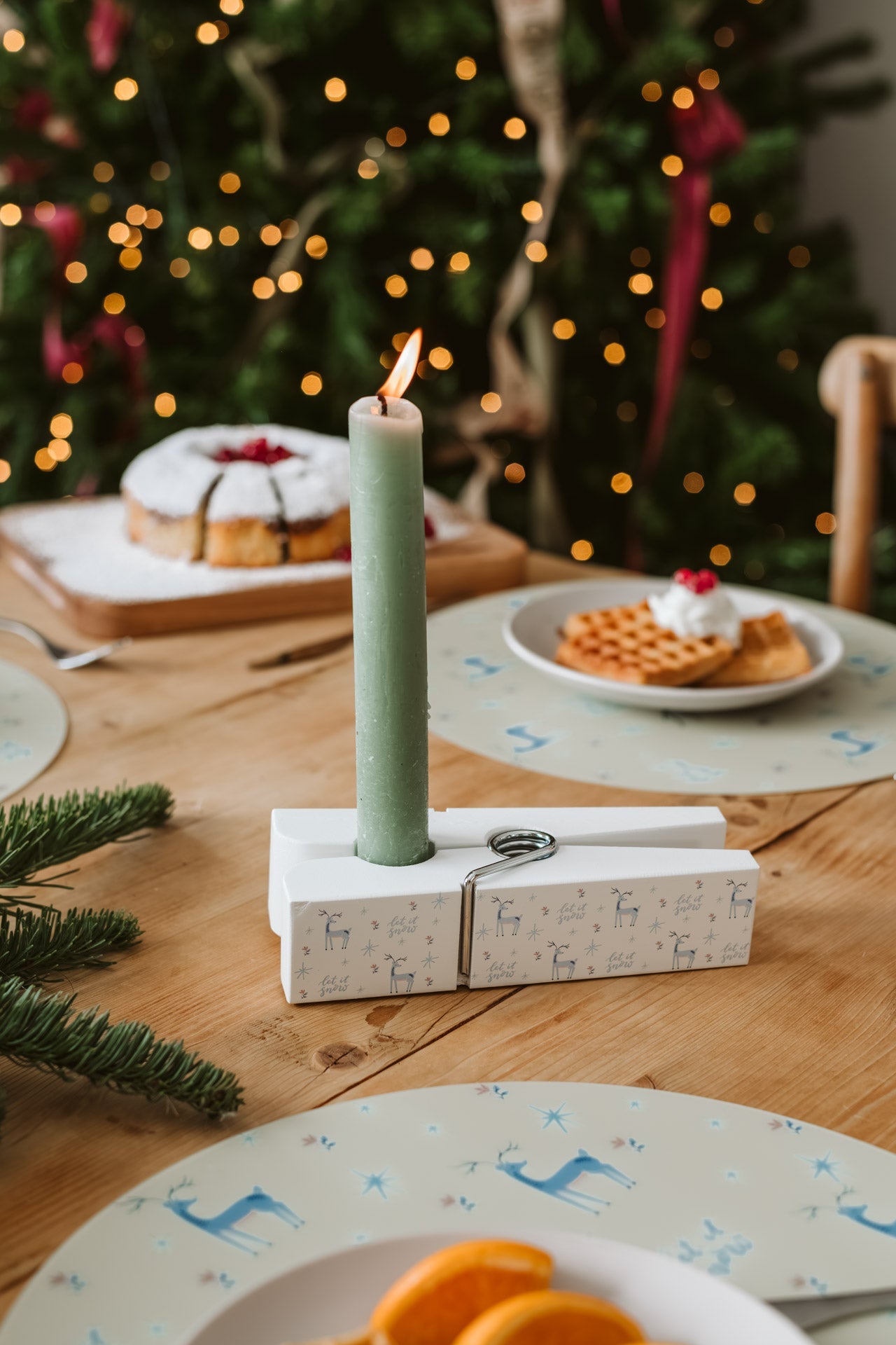 Set di 2 tovagliette americane Let It Snow