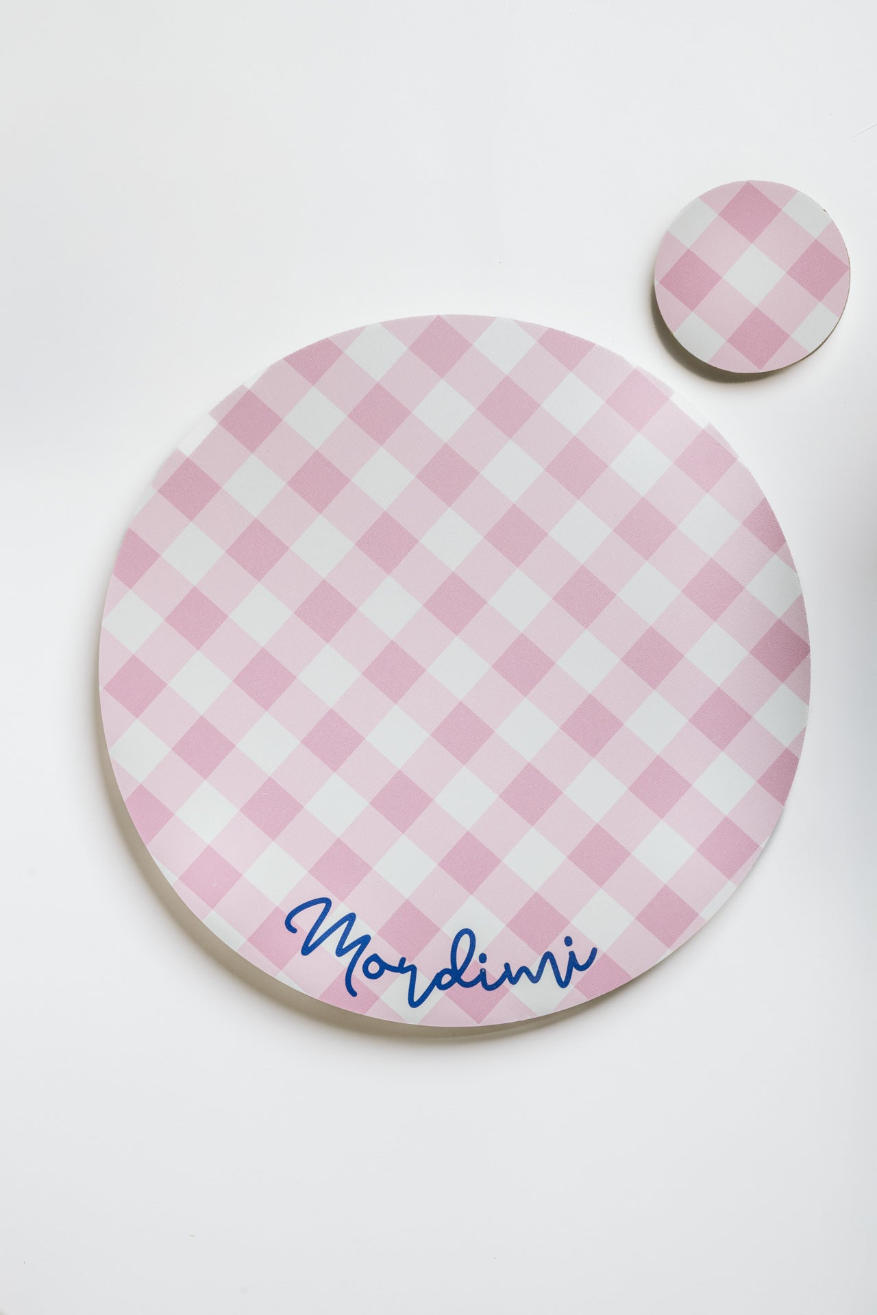 Set 4 sottopiatti + Set 4 sottobicchieri quadretti - Mordimi