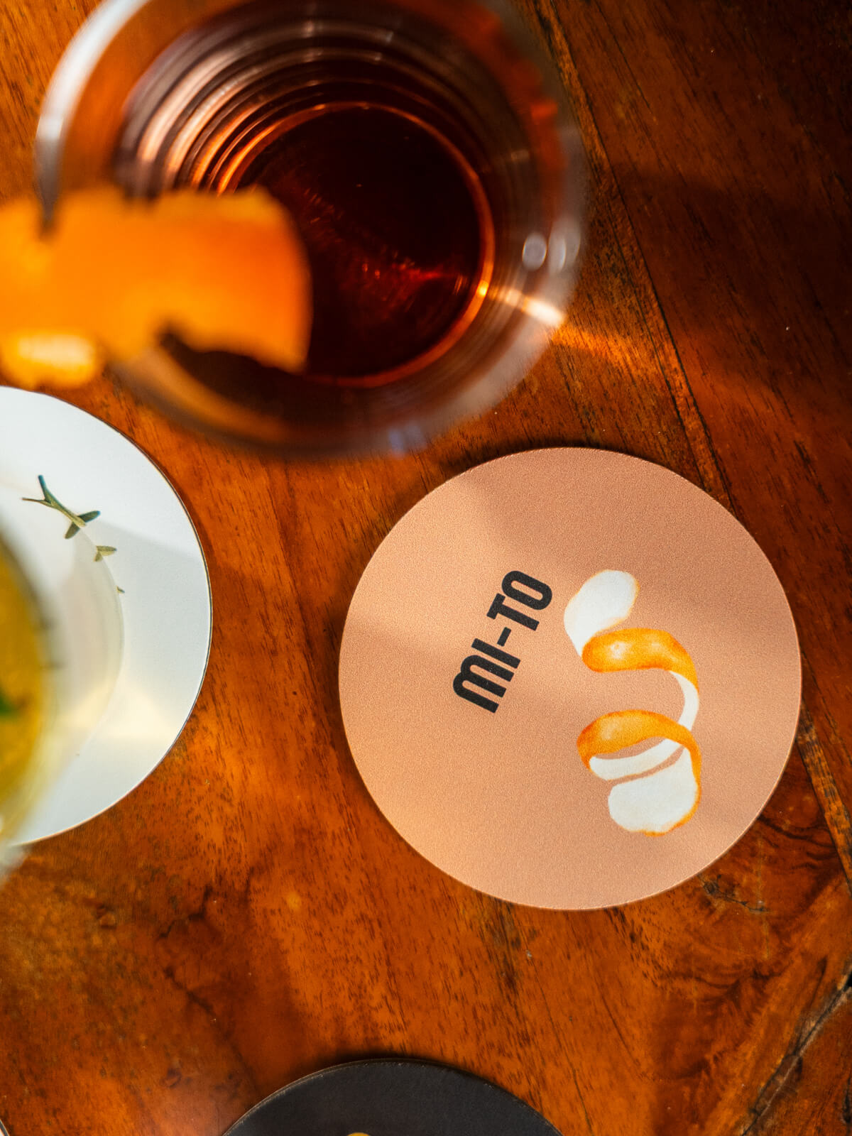 set sottobicchieri cocktail mise en place